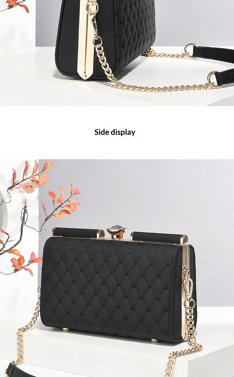 Niche Trendy Diamond-quilted Shoulder Bag With A Premium Texture
