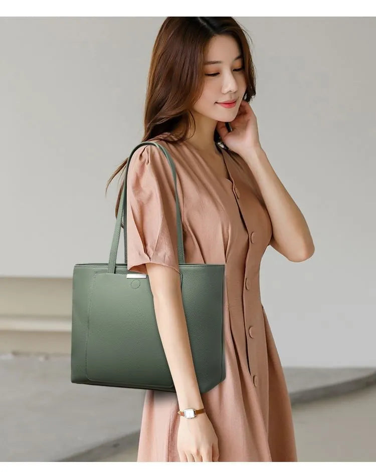 Tote Bag Women's Large Capacity Leather Shoulder Bag