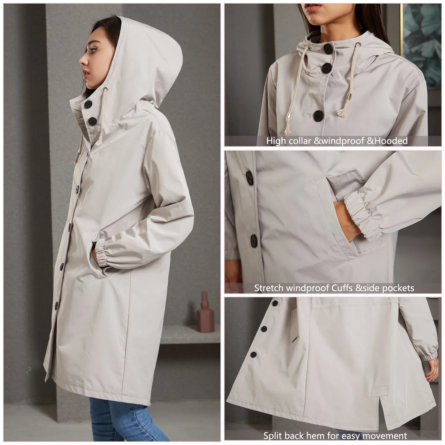 Waterproof Anorak Women's Casual Long Coat