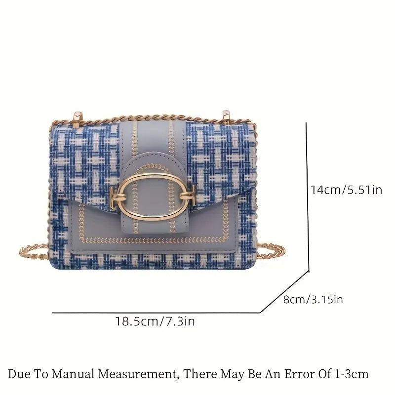 PU Crossbody Chain Small Bag
