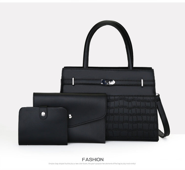 New Stone Pattern Lady Bags Simple Elegant Women's Portable