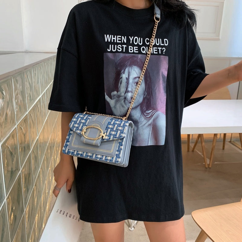 PU Crossbody Chain Small Bag