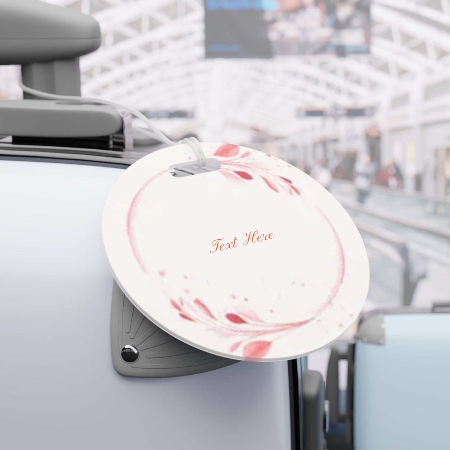 Luggage Tags - Personalize Round Tags With Floral Designs