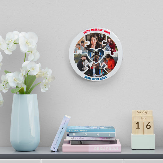 Acrylic Wall Clock - Personalize With Photos And Message