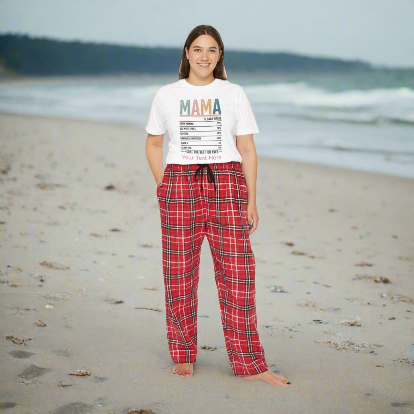 Women's Short Sleeve Pajama Set - Personalize With Mother's Day Messages