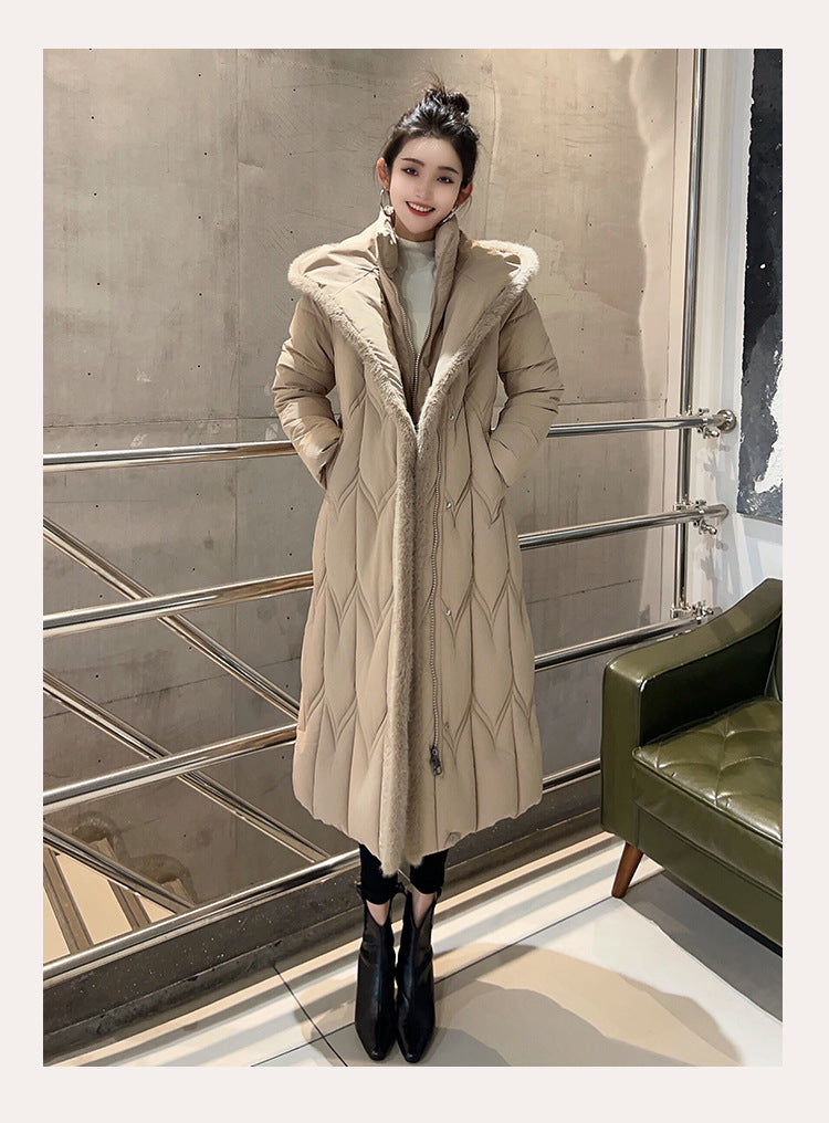Stitching Elegant Slim Large Cotton-padded Clothes