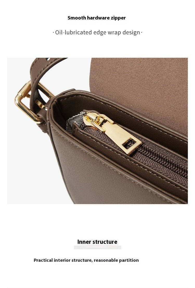 Two-layer Cowhide Genuine Leather Square Shoulder Messenger Bag