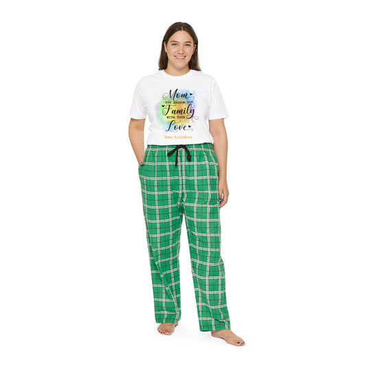 Women's Short Sleeve Pajama Set - Personalize With Colorful MOM Messages