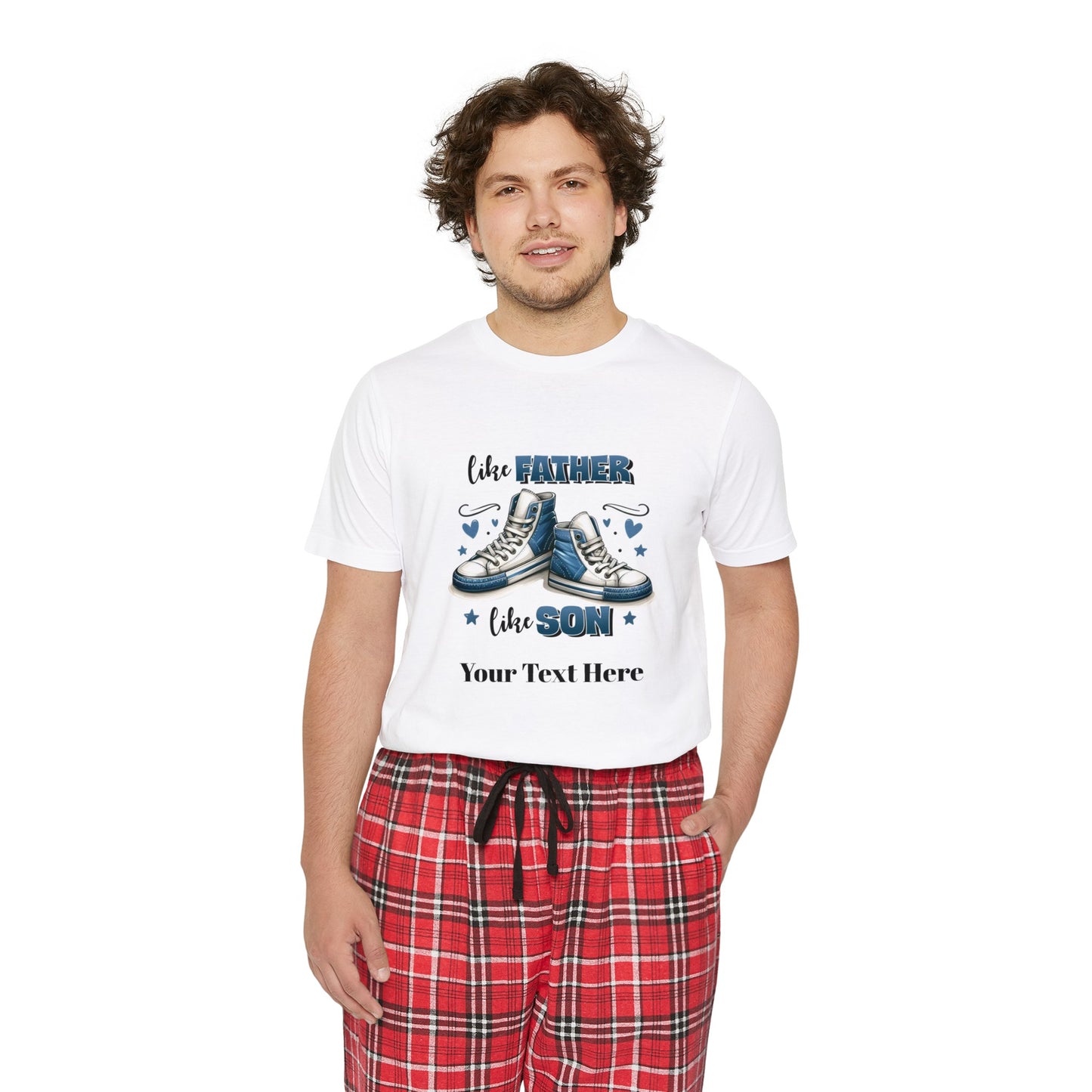 Men's Short Sleeve Pajama Set - Personalize With DAD Messages