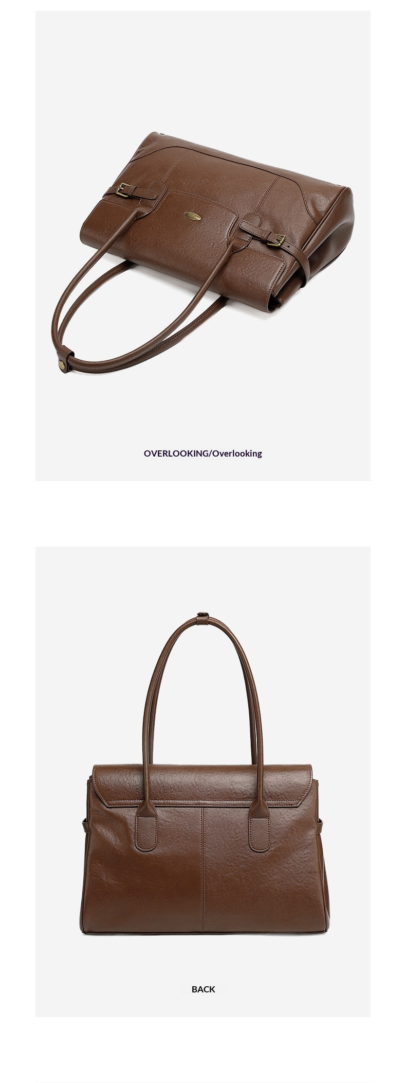 New Commuter Retro Versatile Genuine Leather Underarm Womens Bag