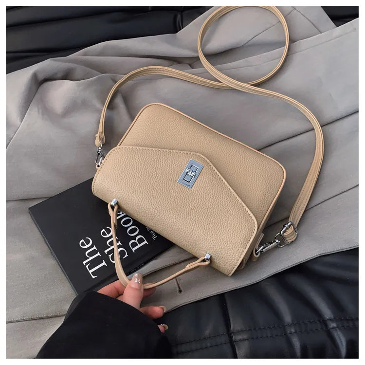 Fashion Casual All-match Commute Cowhide Portable Shoulder Messenger Bag