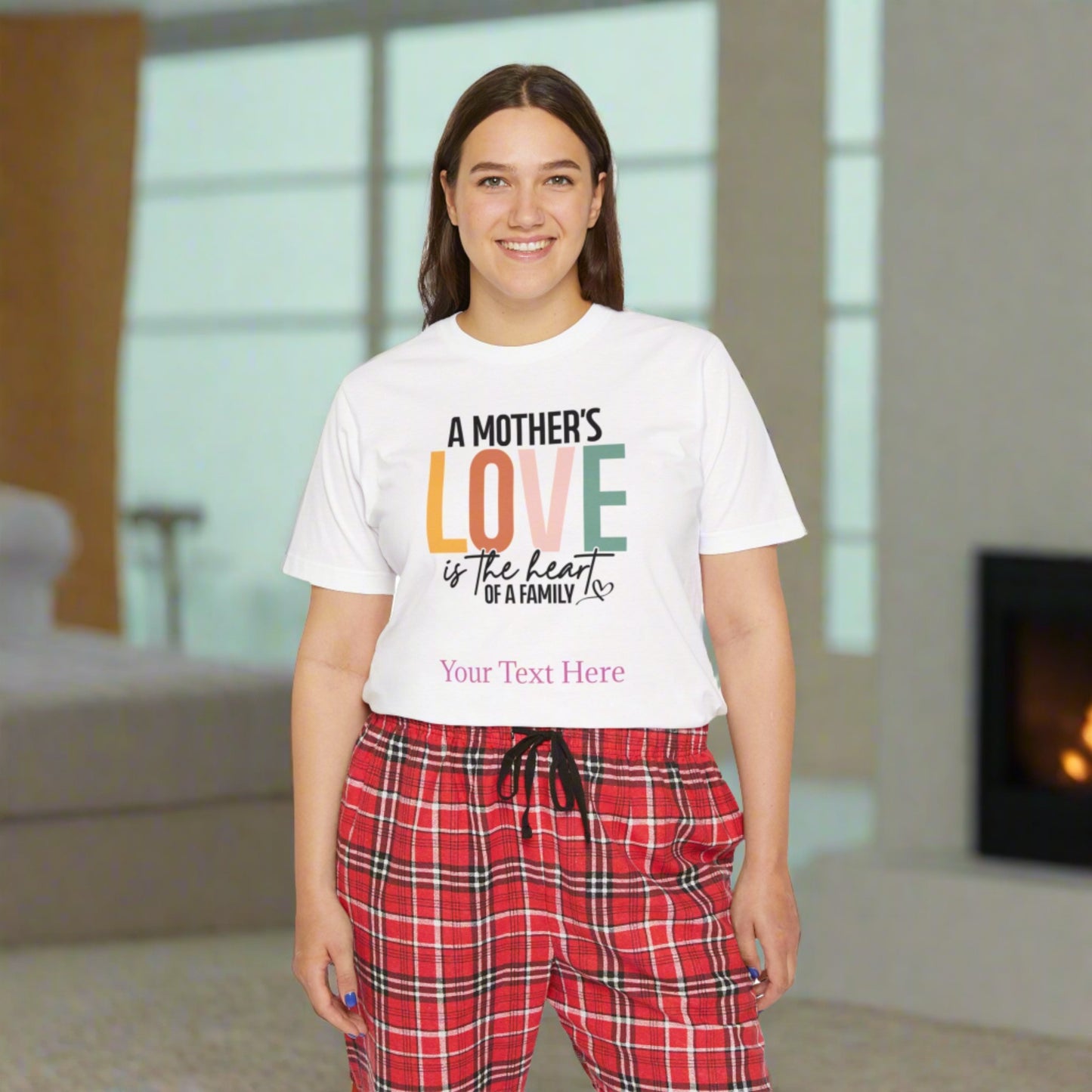 Women's Short Sleeve Pajama Set - Personalize With Mother's Day Messages