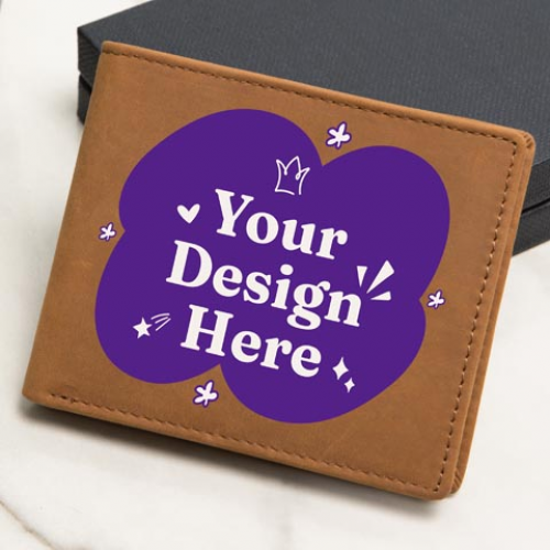 Graphic Leather Wallet - Personalized Gift For DAD