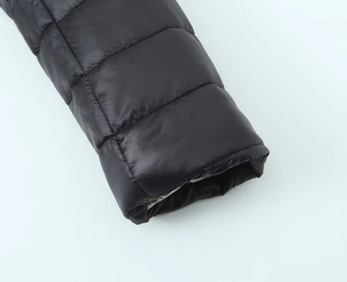 European And American Short Velvet Loose Hooded Cotton Jacket Jacket