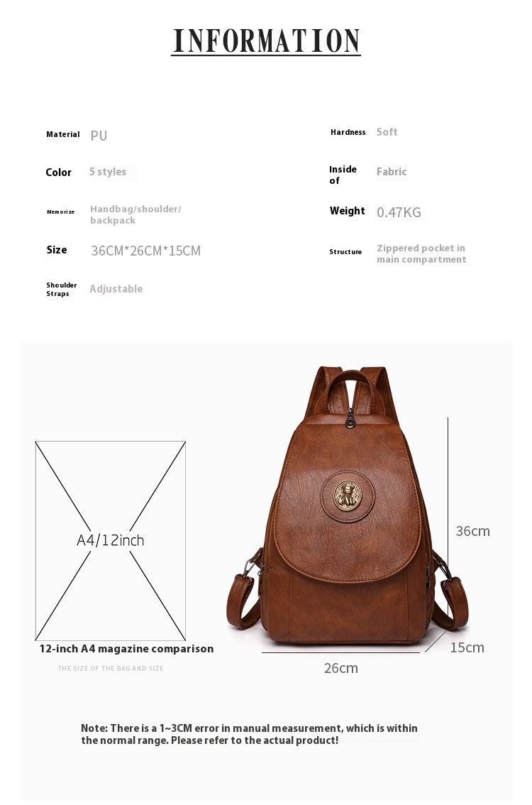 Simple Large Capacity Crossbody Chest Bag Leisure Travel Small Backpack