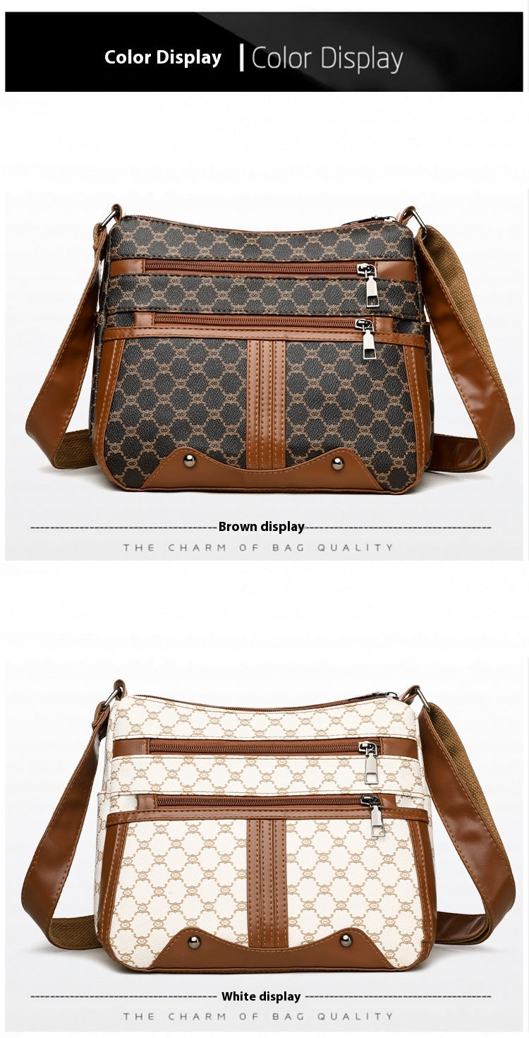 Women's Large-capacity Stitching Pattern Bag