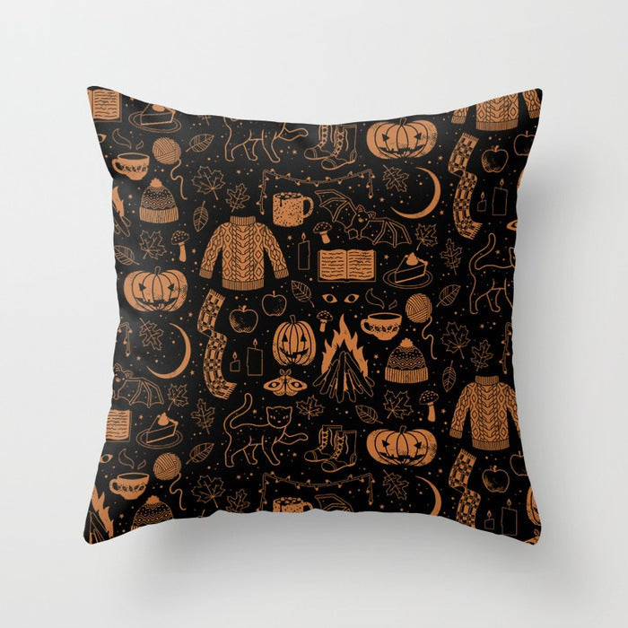 Halloween pillowcase black and white