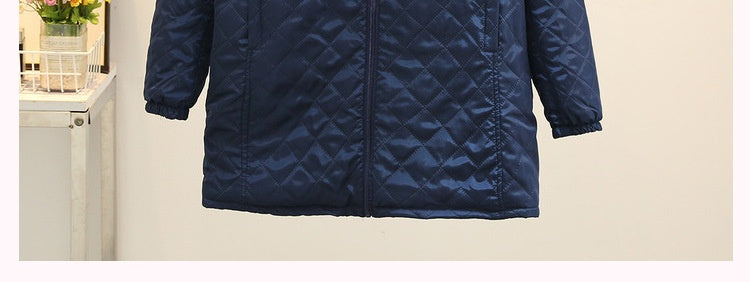 Winter Korean Style Thin Hood Long Sleeve Cotton Clothes Coat For Women