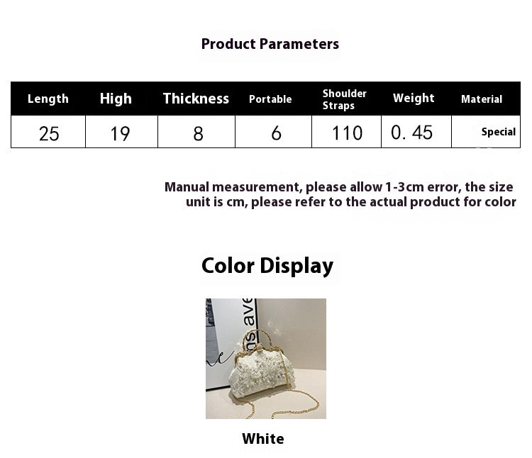 Pearl Embroidered Fashion Handbag