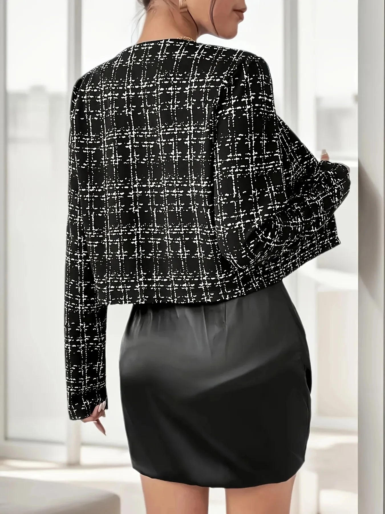 Slim Fit Elegant Button Long Sleeve Commuter Small Suit