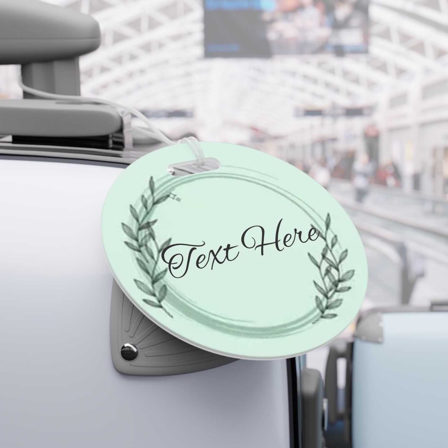 Luggage Tags - Personalize Round Tags With Floral Designs