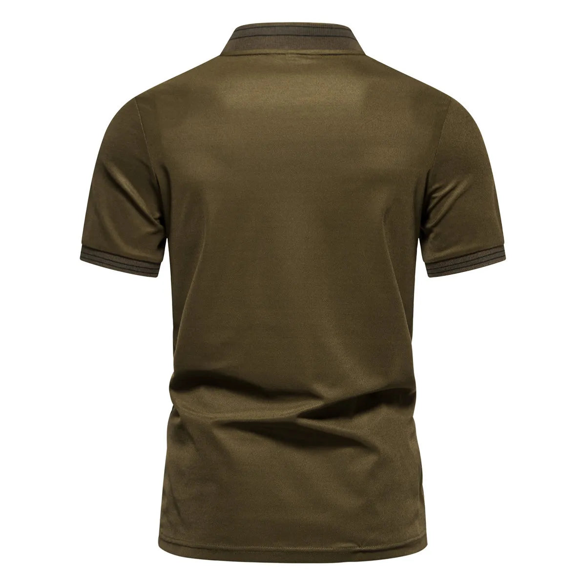 Men's T-shirt Stand Collar Short Sleeve