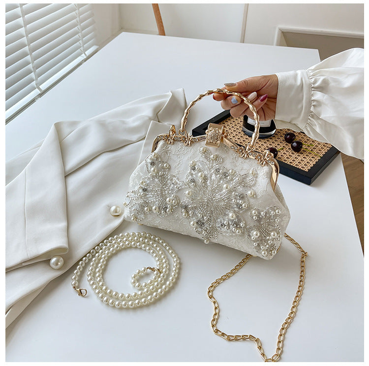Pearl Embroidered Fashion Handbag