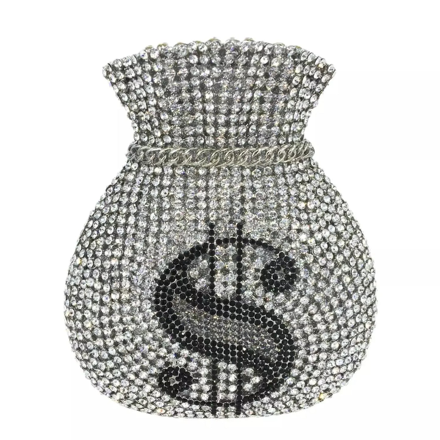 Trade Hollow Metal Purse Full Diamond Clutch