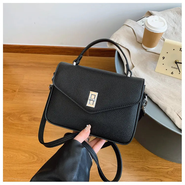 Fashion Casual All-match Commute Cowhide Portable Shoulder Messenger Bag