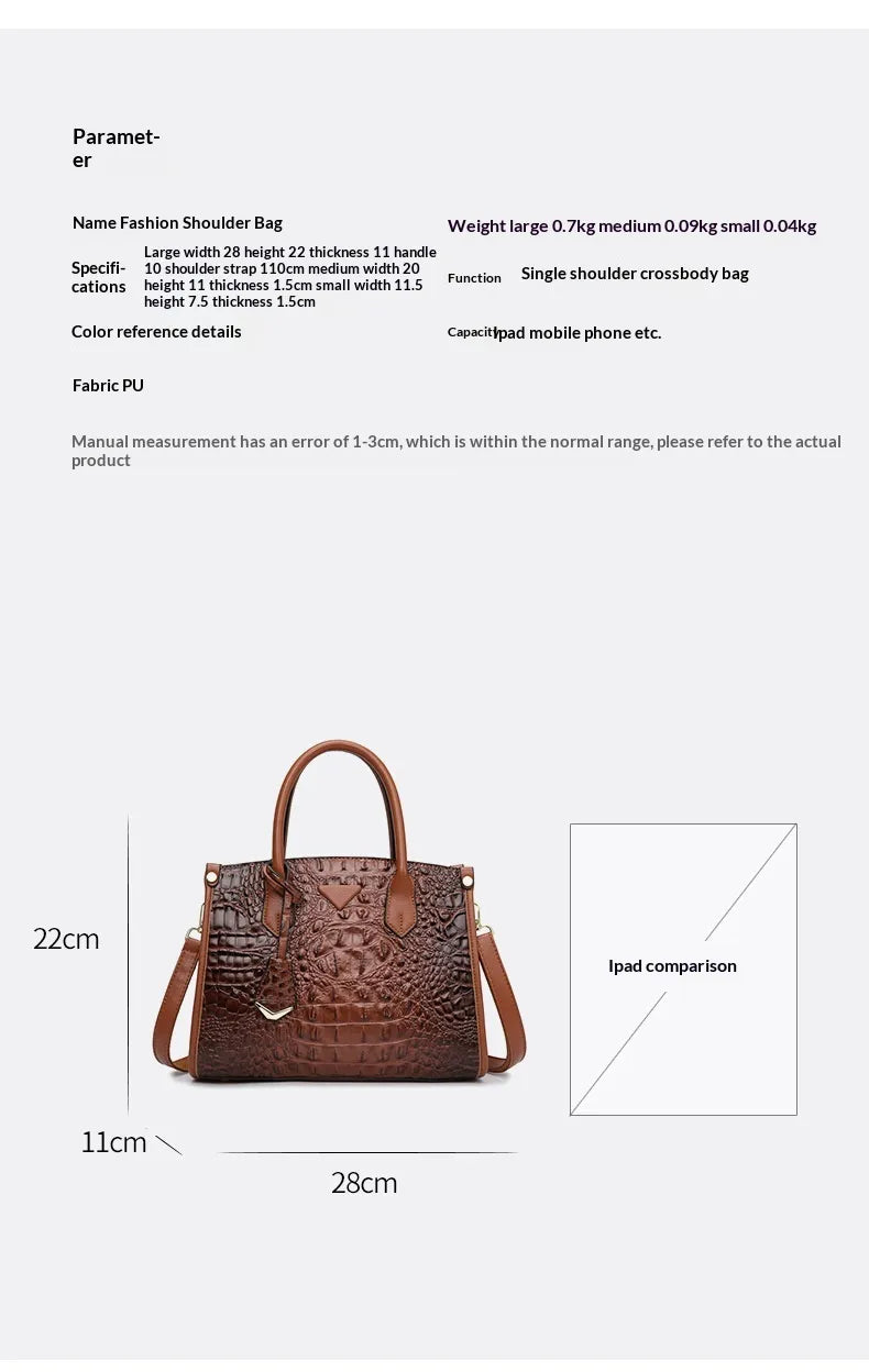 Vintage Crossbody Statement Handbag Set For Women
