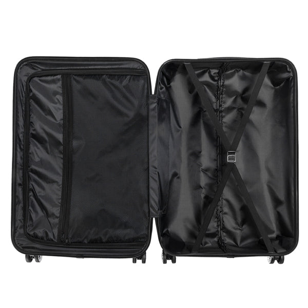 3-in-1 ABS Trolley Case 20 Inches-24 Inches-28 Inches Black  - FREE USA SHIPPING