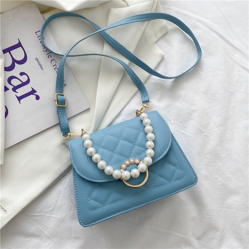 Hand-held Pearl Chain Bag Summer Shoulder Messenger Square Bag