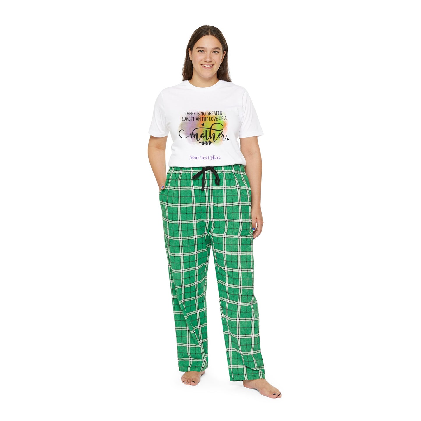 Women's Short Sleeve Pajama Set - Personalize With Colorful MOM Messages