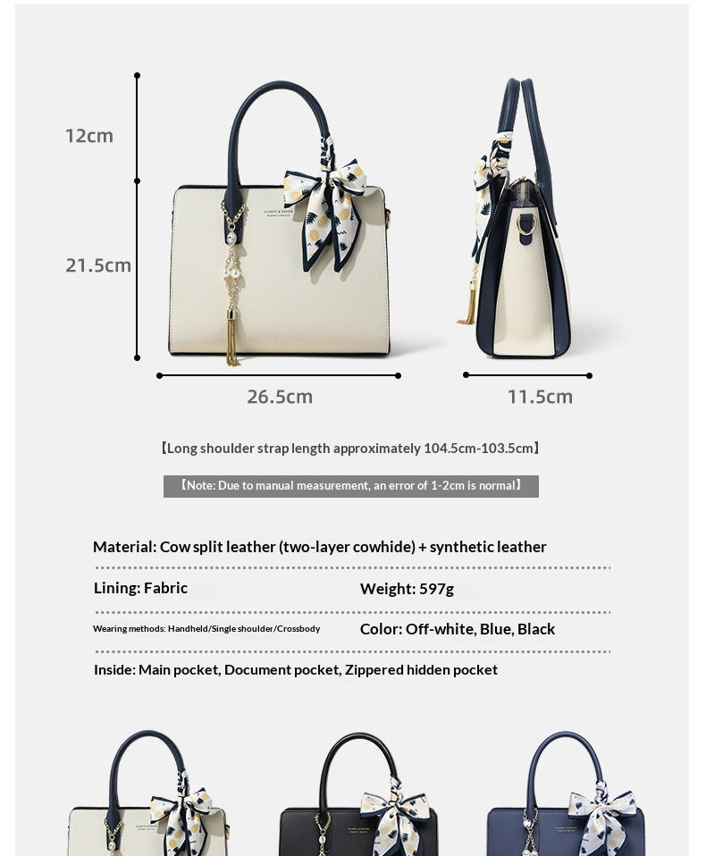 Premium Leather Crossbody Bag With A Spacious Design