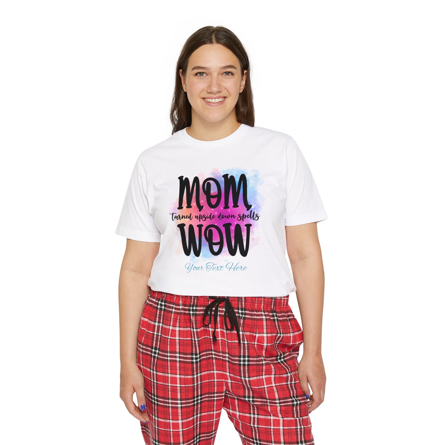 Women's Short Sleeve Pajama Set - Personalize With Colorful MOM Messages