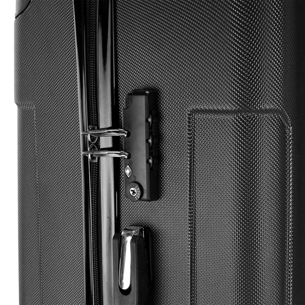 3-in-1 ABS Trolley Case 20 Inches-24 Inches-28 Inches Black  - FREE USA SHIPPING