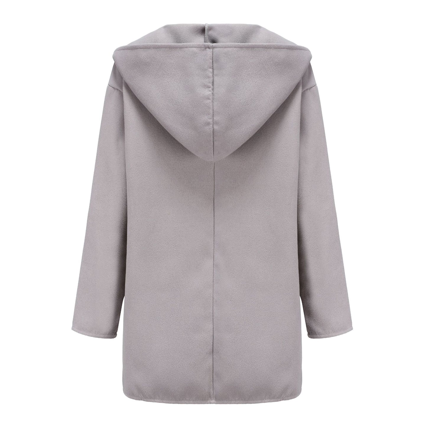 Women's Trendy Clothes Multi-color Round Neck Loose Sweater Woolen Coat Solid Casual Coat For Autumn And Winter