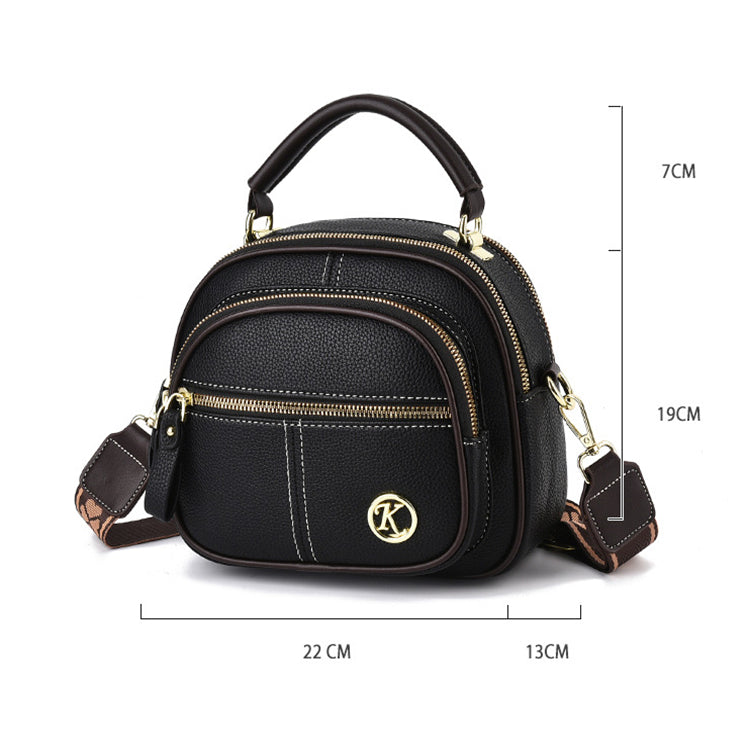 Versatile Crossbody Bag For Women Multi-zipper Design Shoulder Bags With Portable Fashion Handbags Small Square Bag