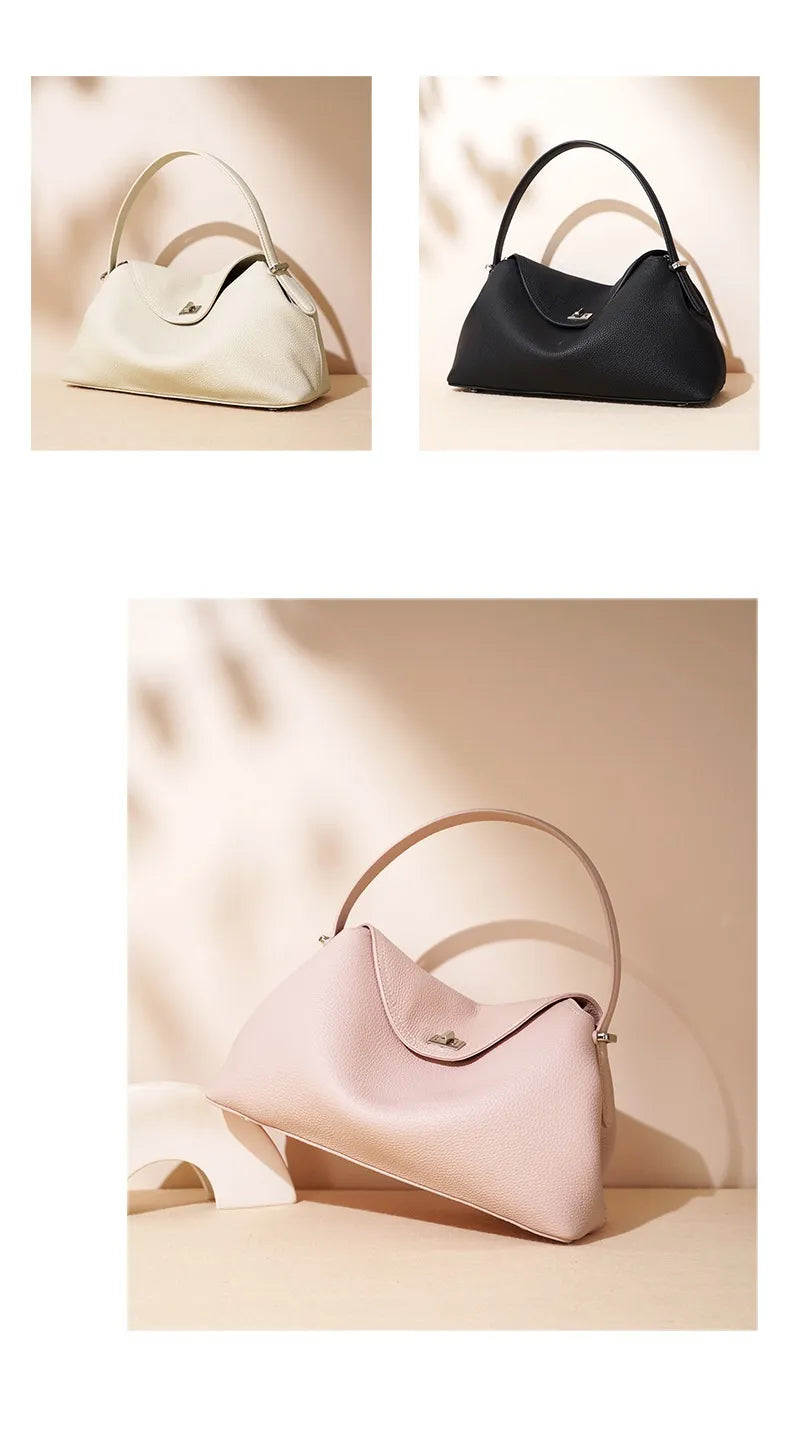 Shoulder Messenger Bag Fashionable All-match Bag Cowhide Leather