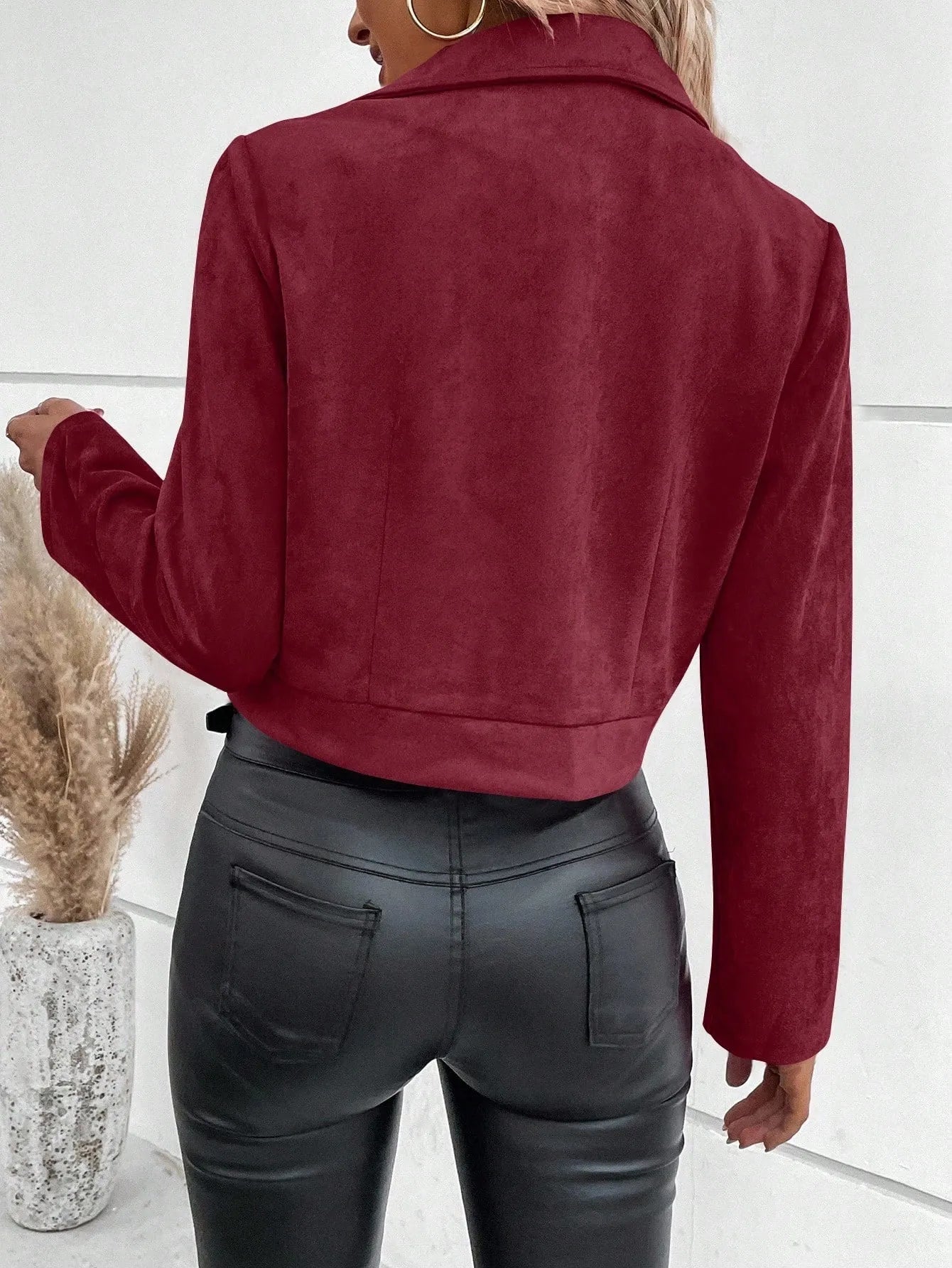 Winter Slim-fit Short Lapels Zip Jacket