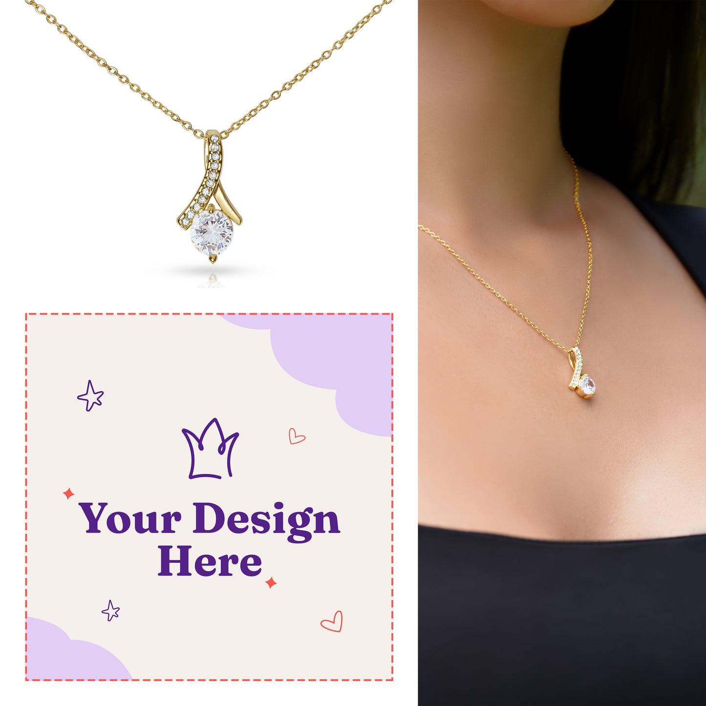 Alluring Beauty Necklace - Personalize With Christmas Themes