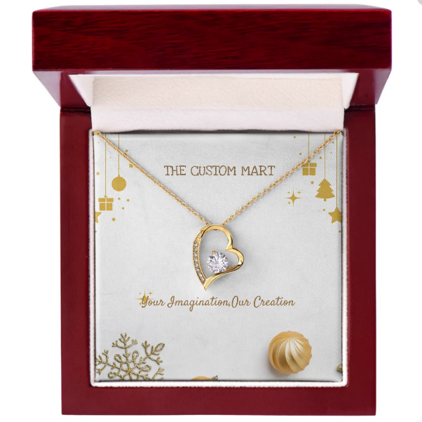 Forever Love Necklace - 18k yellow gold finish - Personalise With Chrismas Themes