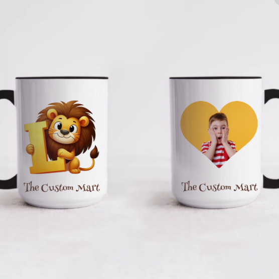 Accent Mugs-Personalize with Cute Animal Letters And Your Photo