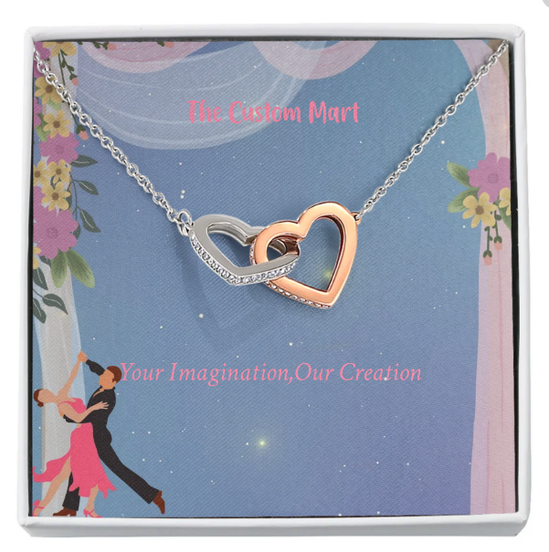 Interlocking Hearts Necklace - Personalize With Valentine Themes