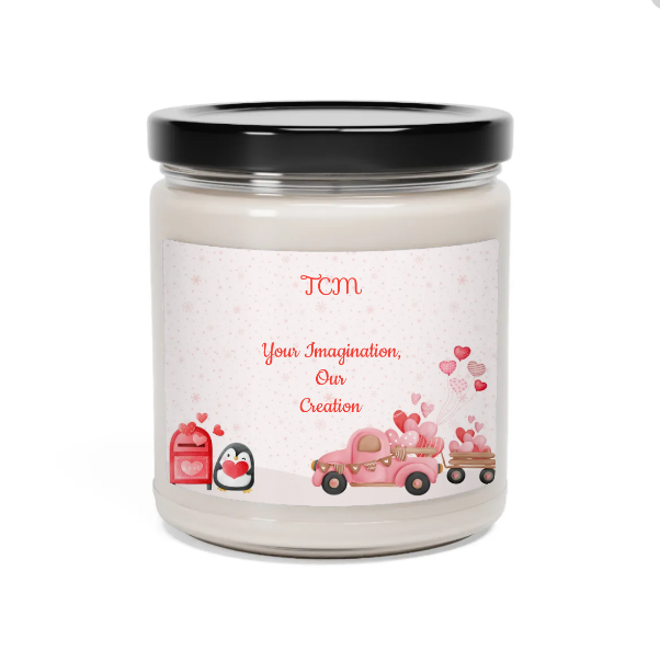 Scented Soy Candle, 9oz - personalize With Valentine Themes