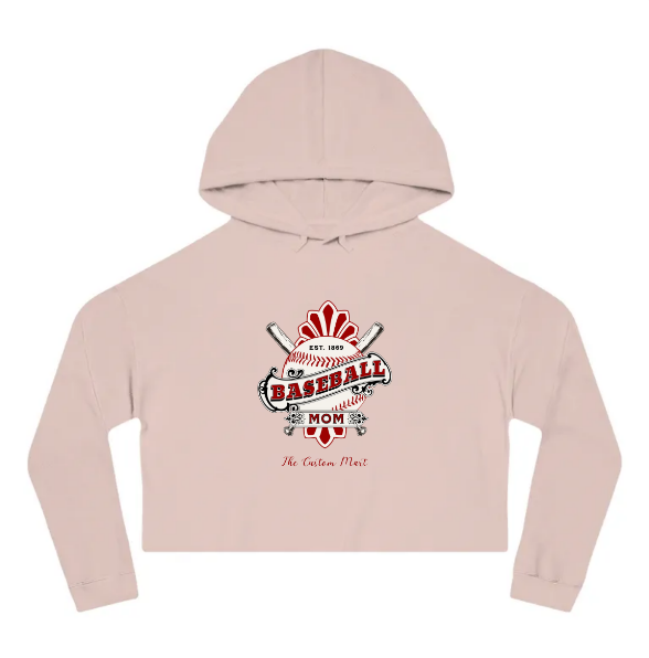 Women’s Cropped Hooded Sweatshirt - Personalize With Mom Themes