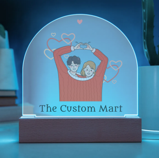 Acrylic Dome Plaque - Personalize With Valentine Themes