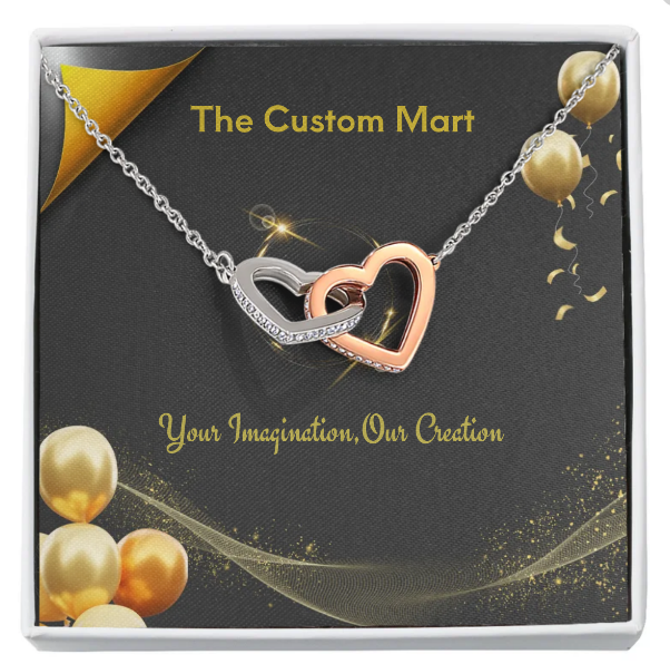 Interlocking Hearts Necklace - Personalize With Birthday Themes