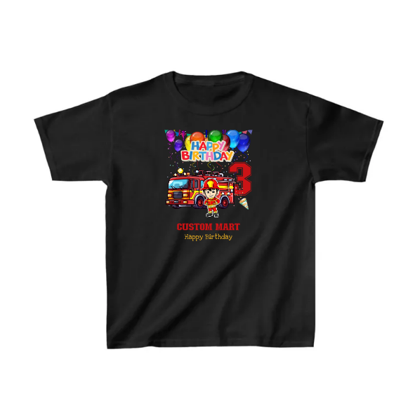 Kids Heavy Cotton™ Tee - Personalize With Birthday Themes