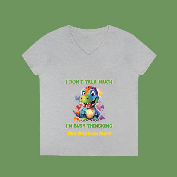 Ladies' V-Neck T-Shirt - Personalize With Autism Quotes